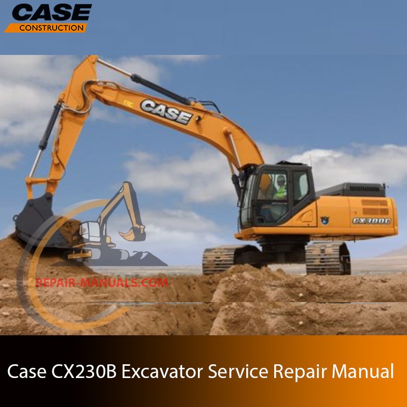 Service repair manual cover for case cx230b excavator