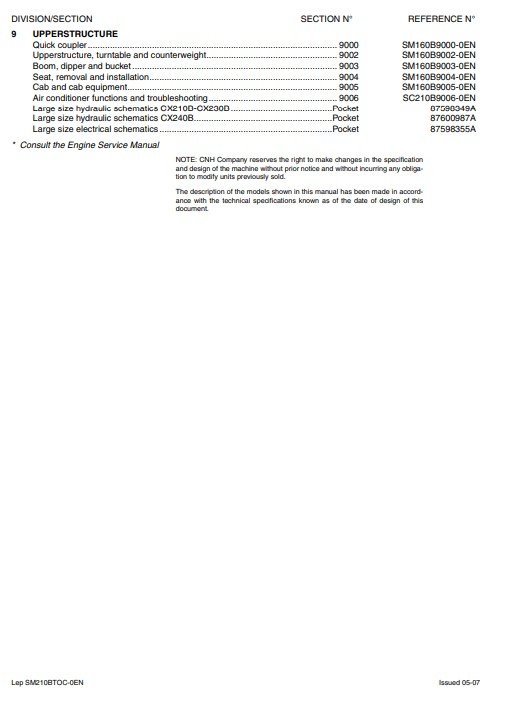 Case CX210B, CX230B, CX240B Excavator Service Repair Manual 3 case construction manuals