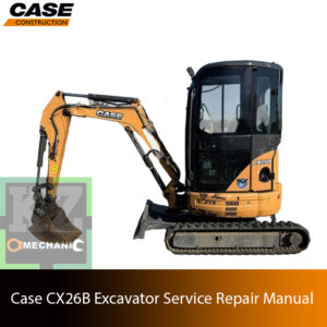 Service repair manual cover for case cx26b excavator
