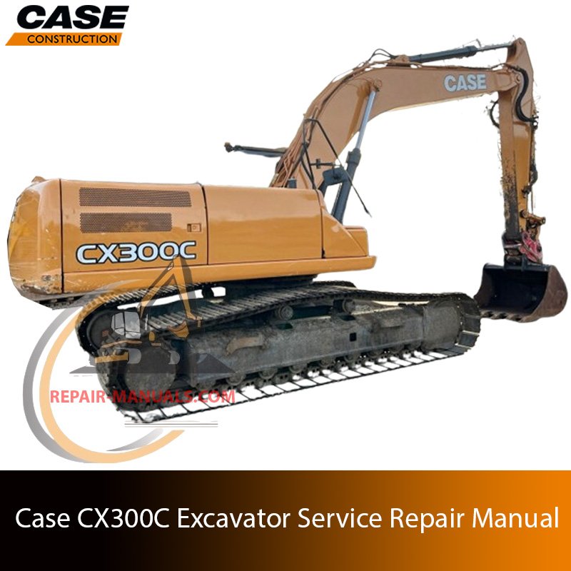 Cover of the service repair manual for Case CX300C Excavator