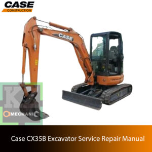 Service repair manual cover for Case CX35B Excavator