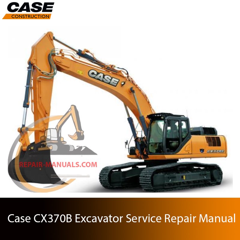 Service repair manual cover for case CX370b excavator
