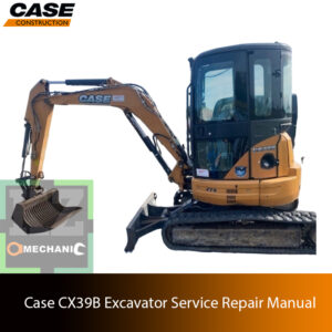 Service repair manual cover for Case CX39B Excavator