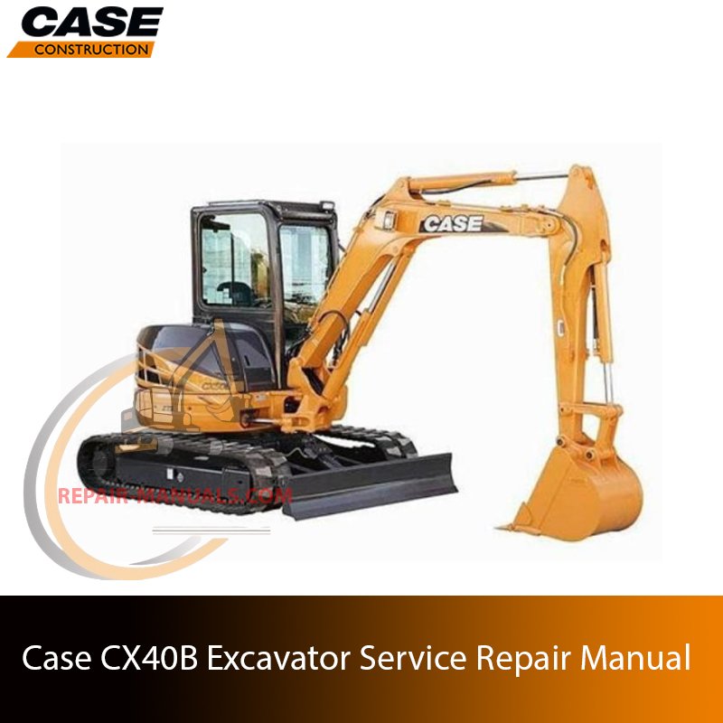 Service repair manual cover for Case CX40B Excavator