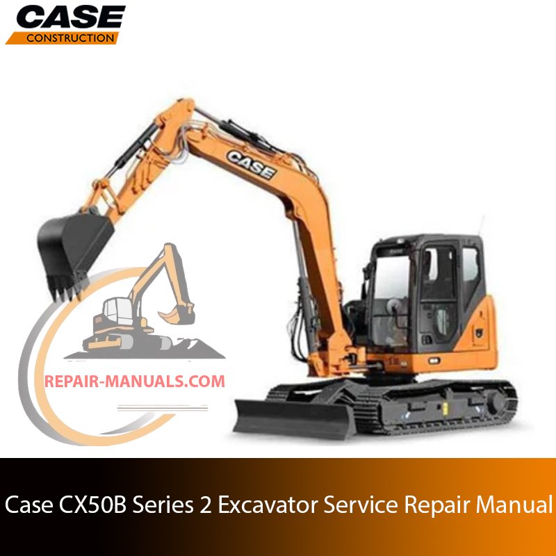 Service repair manual cover for case cx50b excavator