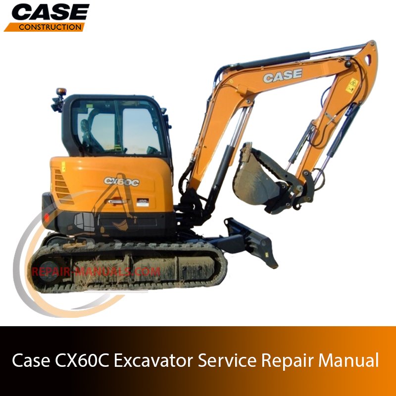 Service repair manual cover for Case CX60C Excavator