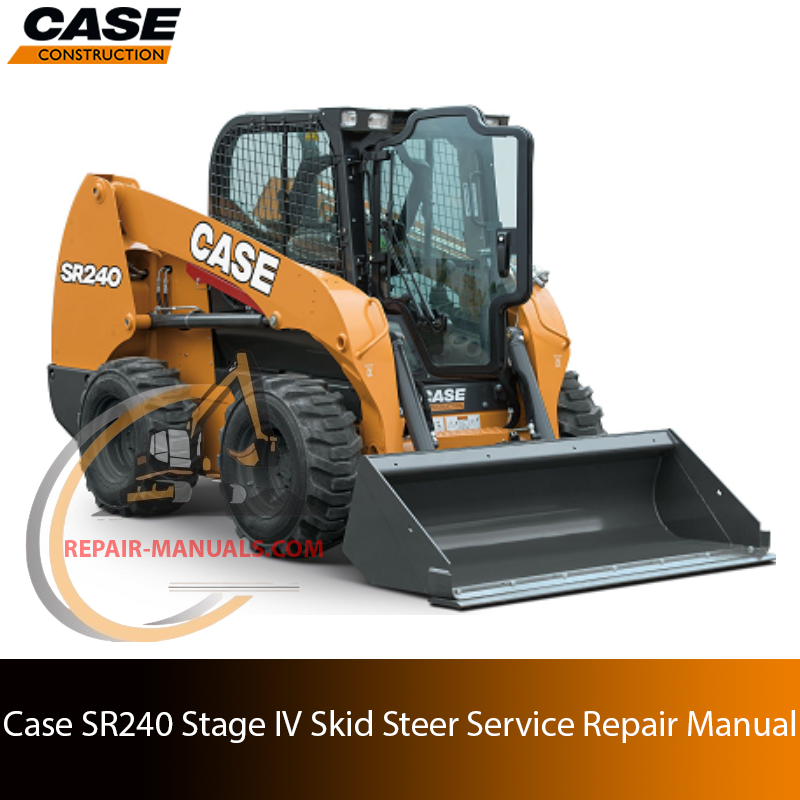 Service repair manual cover for case sr240 skid steer
