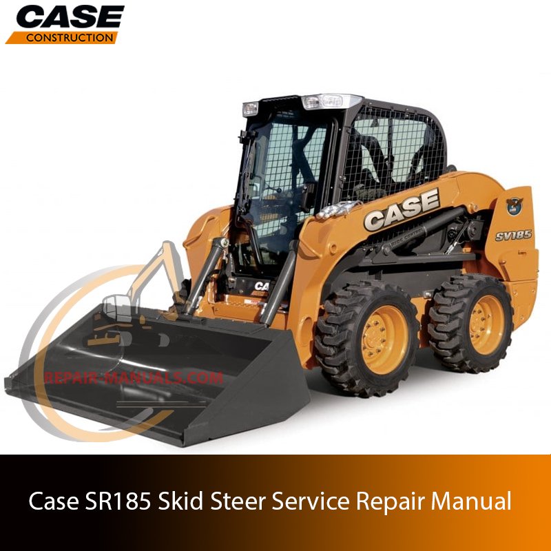 Service repair manual cover for Case SV185 Skid Steer