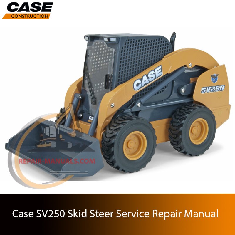 Service repair manual cover for Case SV250 Skid Steer