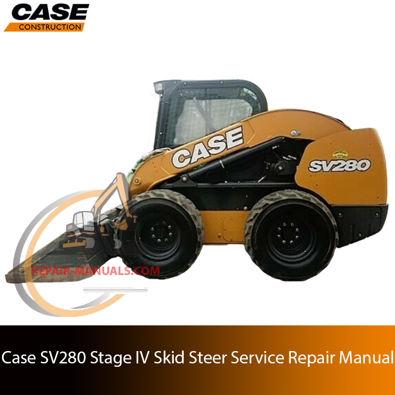 Service repair manual cover for case sv280 skid steer