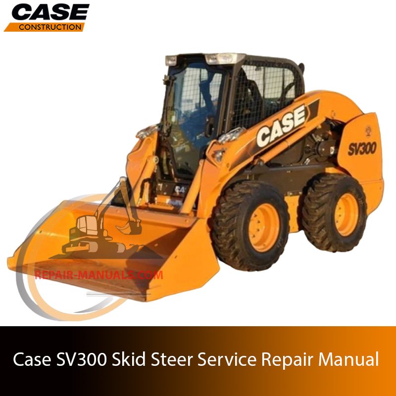 Service repair manual cover for Case SV300 Skid Steer