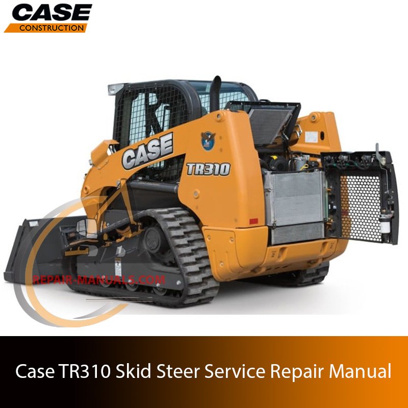 Service repair manual cover for Case TR310 Skid Steer