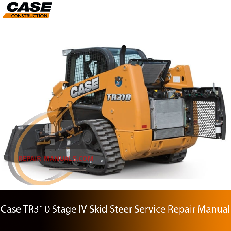 Service repair manual cover for case TR310 track loader