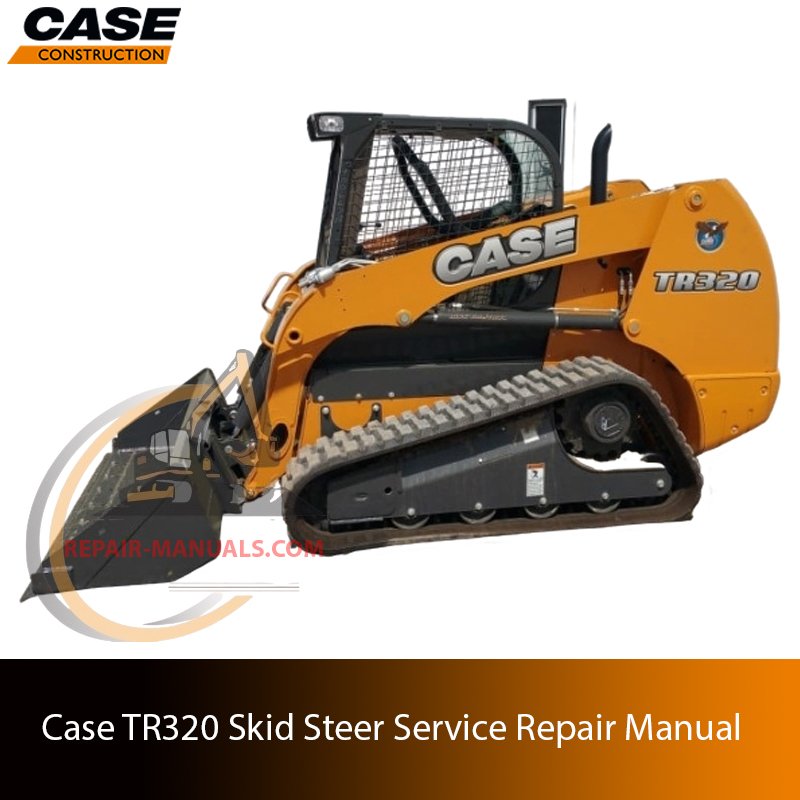 Service repair manual cover for Case TR320 Track Loader