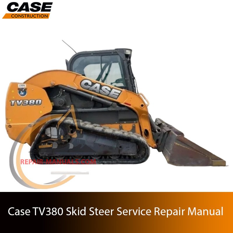 Cover of the service repair manual for Case TV380 Skid Steer