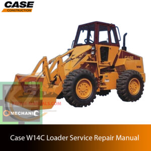 Service repair manual cover for case w14c wheel loader