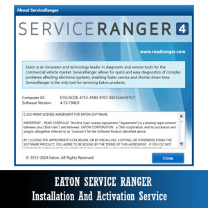 Eaton Service Ranger 4.13 software interface designed for engineering professionals in vehicle diagnostics and service