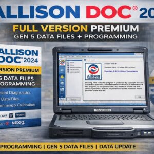 Allison DOC 2024 diagnostic software full version premium with Gen 5 data files and programming, heavy-duty transmission diagnostic tool free download for trucks and commercial vehicles