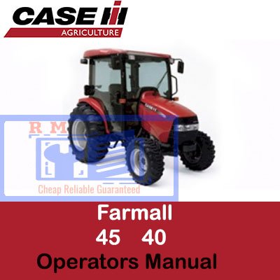 Operators manual cover for Case Farmall 40 and 45 tractors