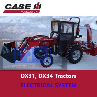 Detailed view of the electrical system for Case IH DX31 and DX34 tractors