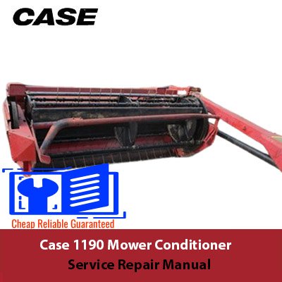 Service repair manual cover for Case 1190 Mower Conditioner