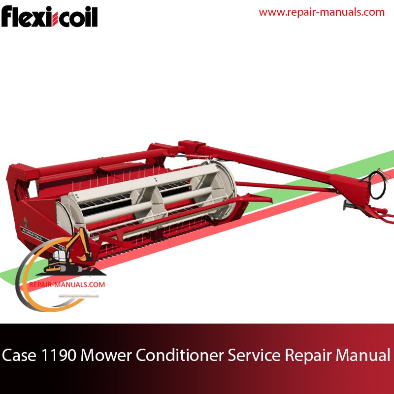 Service repair manual cover for Case 1190 mower conditioner