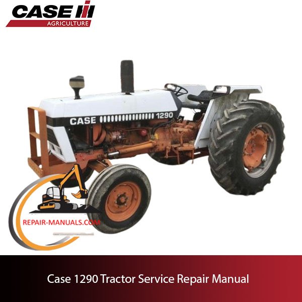 Service repair manual cover for Case 1290 tractor