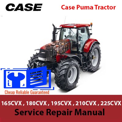 Case Puma tractor service manual covering models 165CVX