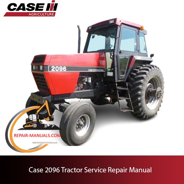 Service repair manual cover for Case 2096 tractor