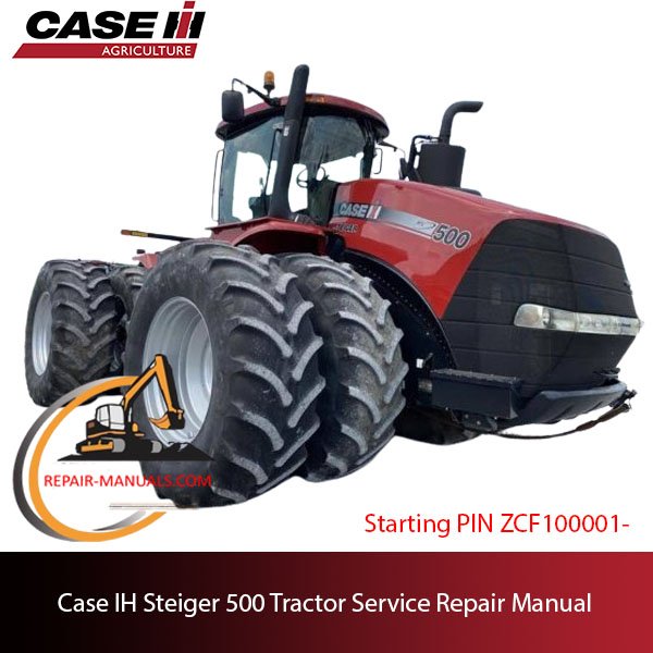Case IH Steiger 500 Tractor service repair manual cover