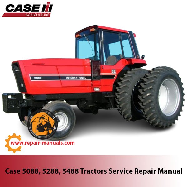 Service repair manual cover for Case 5088