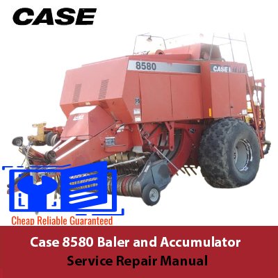Service repair manual cover for Case 8580 baler and accumulator