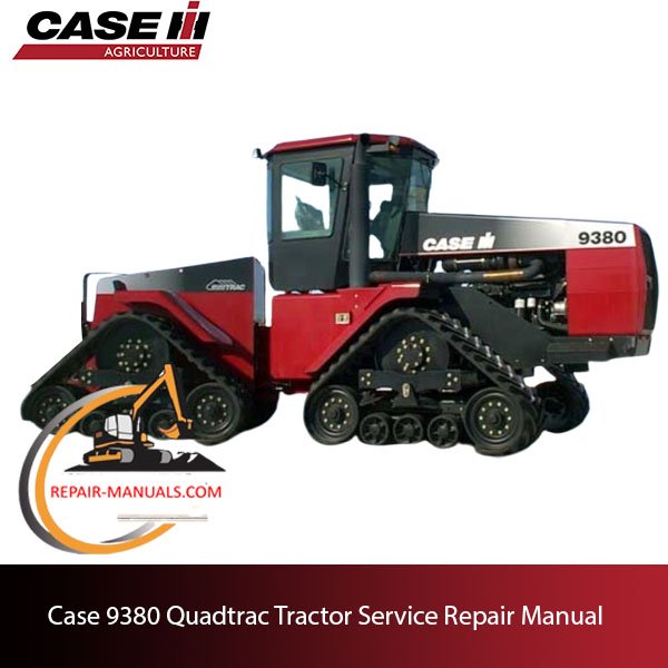 Cover of the service repair manual for Case 9380 Quadtrac Tractor
