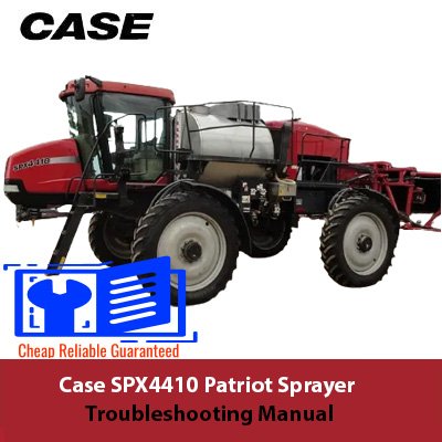 SPX4410 Patriot Sprayer Troubleshooting Manual cover featuring the title and an illustration of the sprayer