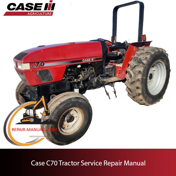Service repair manual cover for Case C70 tractor