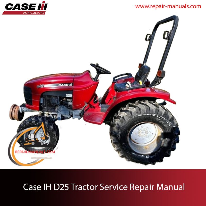 Service repair manual cover for Case IH D25 tractor