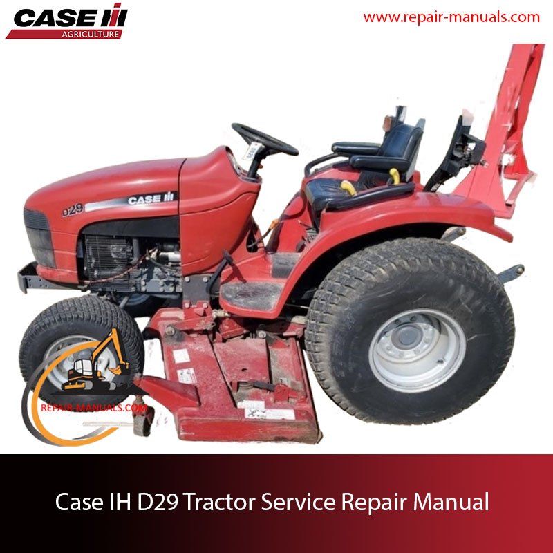 Service repair manual cover for Case IH D29 tractor