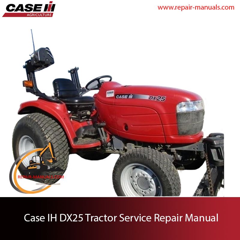 Service repair manual cover for Case IH DX25 tractor