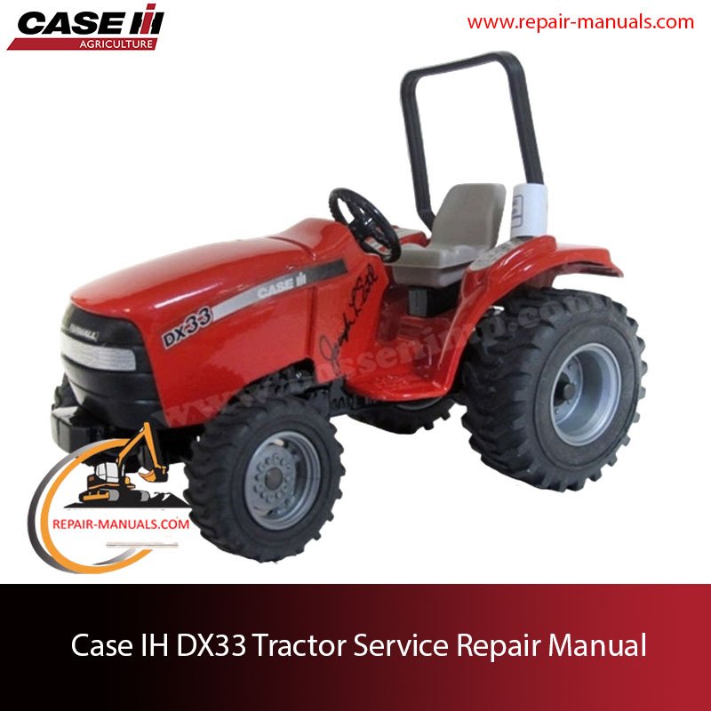 Service repair manual cover for Case IH DX33 tractor