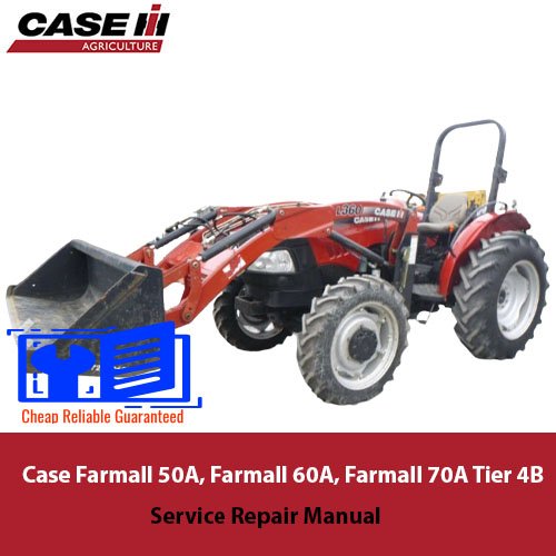 Service repair manual cover for Case Farmall 50A