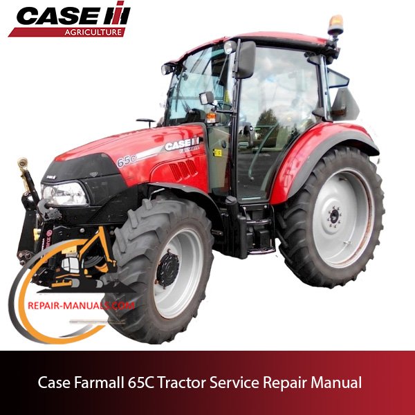 Service repair manual cover for Case Farmall 65C tractor