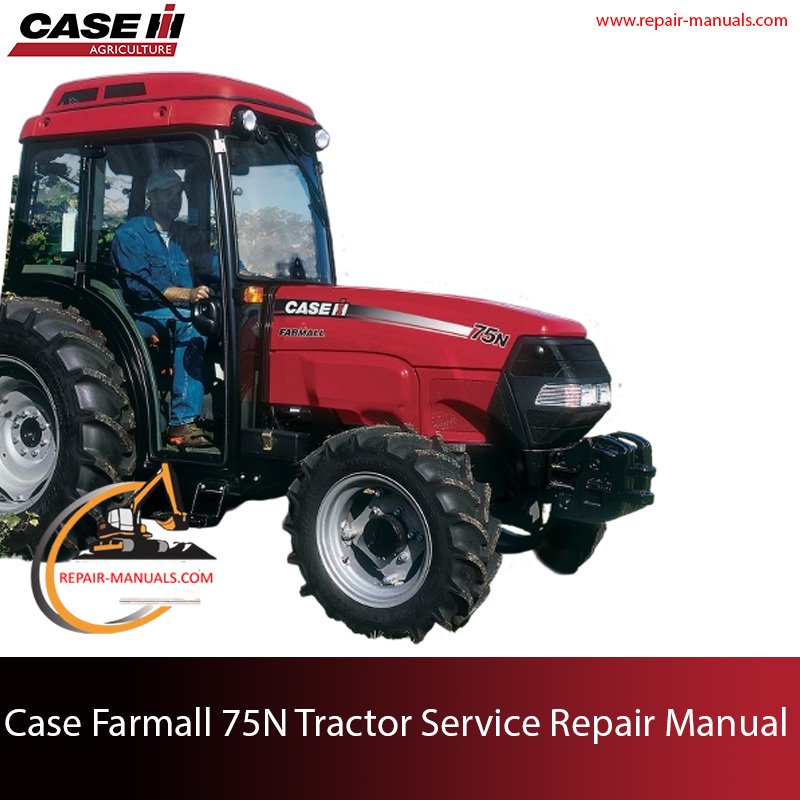 Service repair manual cover for Case Farmall 75N Tractor