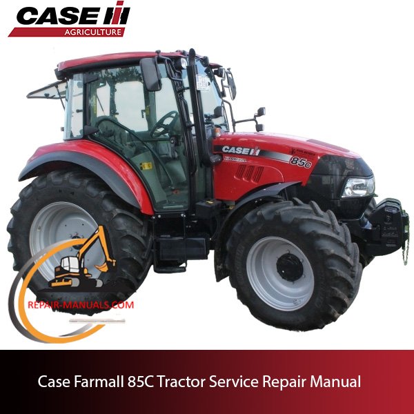 Service repair manual cover for Case Farmall 85C tractor