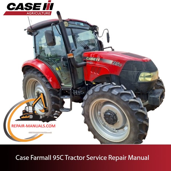 Service repair manual cover for Case Farmall 95C tractor