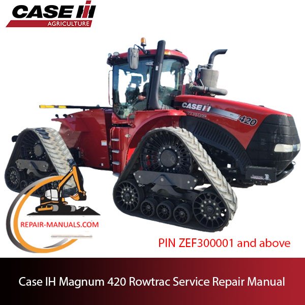 Cover of the service repair manual for Case IH 420 Rowtrac tractor