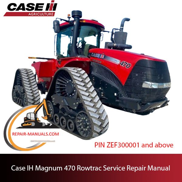 Cover of the service repair manual for Case IH 470 Rowtrac tractor