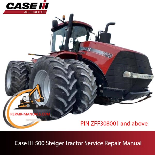 Service repair manual cover for Case IH 500 Steiger Tractor