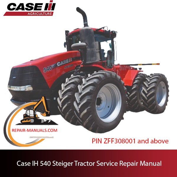 Service repair manual cover for Case IH 540 Steiger Tractor