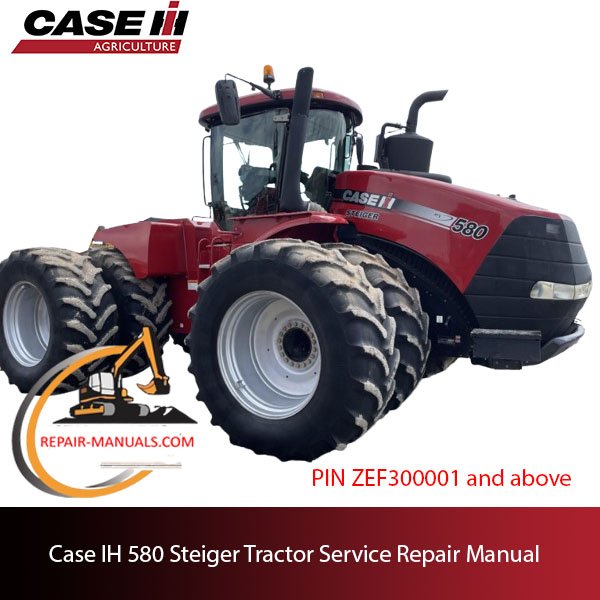 Service repair manual cover for Case IH 580 Steiger tractor