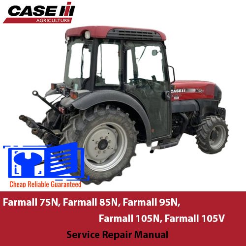 Service repair manual cover for Case Farmall 75N
